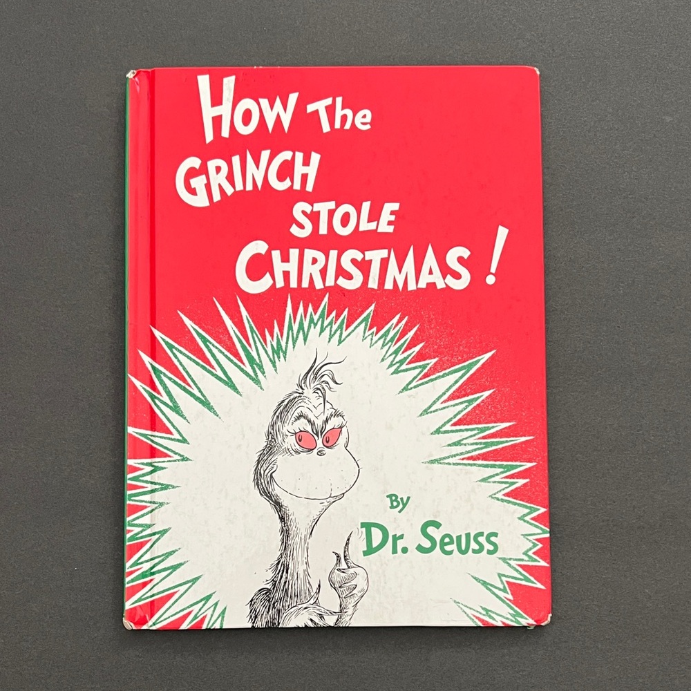 1957 Rare Dr. Seuss's How the Grinch Stole Christmas! Classic Red Hardcover